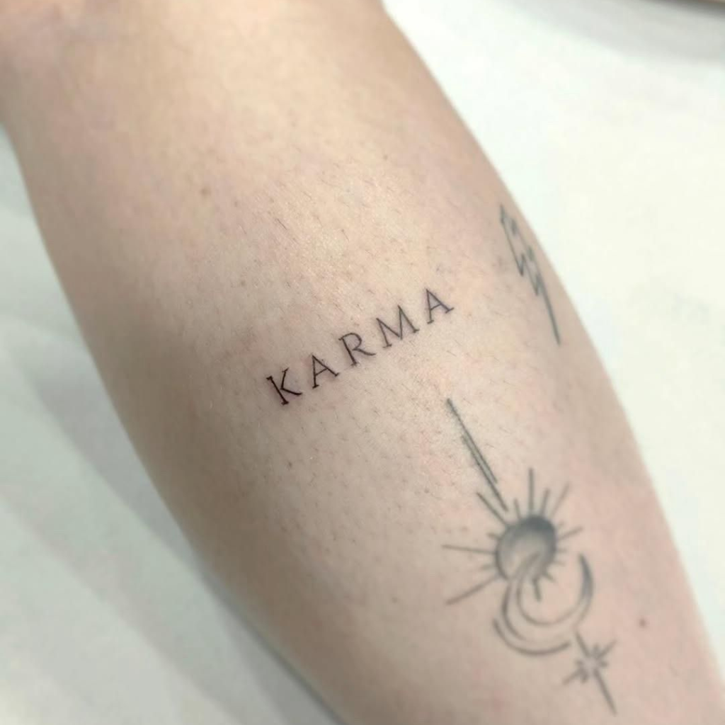 Fine Line Tattoo Motiv von David im Milane Tattoo Studio Büsserach